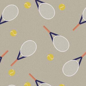 Tapeta do pokoju dziecka Tenis Vintage