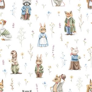Tapeta do pokoju dziecka Zwierzaki Vintage