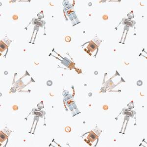 Tapeta do pokoju dziecka Roboty Vintage