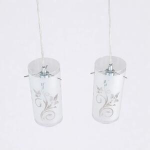 Lampa wisząca na linkach 2 led Fancy mleczne klosze