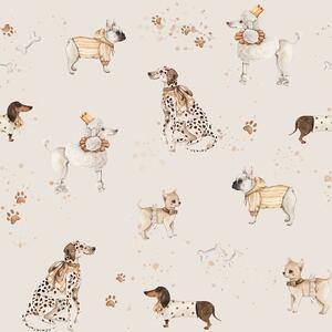 Tapeta do pokoju dziecka w pieski Dekorillo – I love dogs