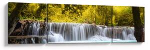 Obraz - Wodospad w jasnych kolorach (170x50 cm)