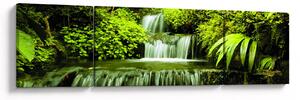 Obraz - Indonezyjskie wodospady (170x50 cm)