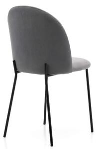 MebleMWM Krzesło tapicerowane ZL-1516 popiel welur