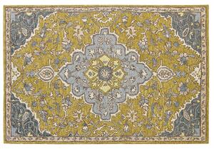 Dywan vintage do salonu prostokątny 160 x 230 cm żółto-niebieski Mucur Beliani