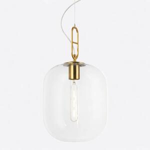 Lampa wisząca złota z dużym kloszem Bianca