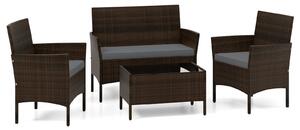 Zestaw mebli ogrodowych - sofa stolik i 2 fotele