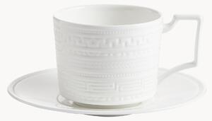 Filiżanka ze spodkiem z porcelany kostnej Intaglio