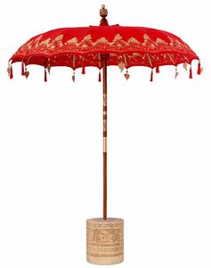 Baliński Parasol z Bazą Czerwony 185 x 185 x 260 cm