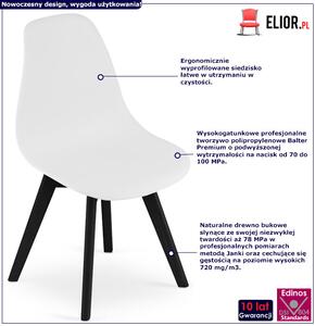 Białe minimalistyczne krzesło kuchenne - Lajos 3X