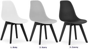 Szare krzesło nowoczesne z drewnianymi nogami - Lajos 3X