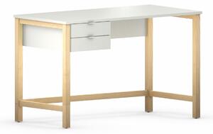 Białe biurko dla dziecka z szufladami - Molus 3X
