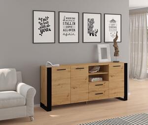 Duża loftowa komoda do salonu 197 cm artisan | Umeblowana.com