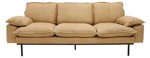 SOFA RETRO 3-OSOBOWA SKÓRZANA W KOLORZE NATURALNYM