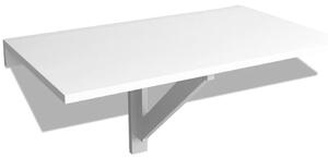 Składany stolik na ścianę, biały, 100 x 60 cm