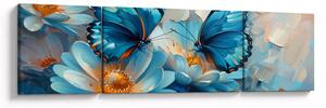 Obraz - Niebieskie motyle (170x50 cm)