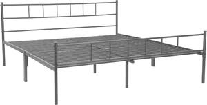 Czarne metalowe łóżko 1800x200 cm ze stelażem