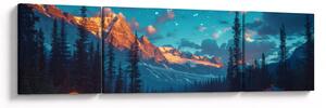 Obraz - Kemping w górach (170x50 cm)