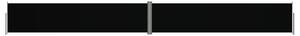 Zwijana markiza boczna, czarna, 140x1200 cm