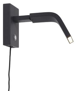LAMPA ŚCIENNA ZURICH 14CM CZARNA