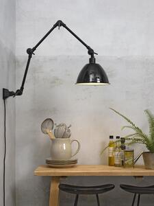 LAMPA ŚCIENNA ŻELAZO/EMAILA AMSTERDAM 85CM, CZARNA, L
