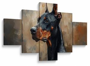 Obraz - Portret Dobrmana (125x70 cm)
