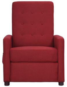 Fotel z masażem, winna czerwień, tkanina