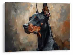 Obraz - Portret Dobrmana (70x50 cm)
