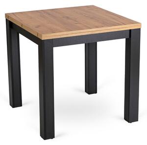 Stół Kwadratowy Rozkładany MAX 80-160 cm Dąb Craft/Czarny Nowoczesny Loft