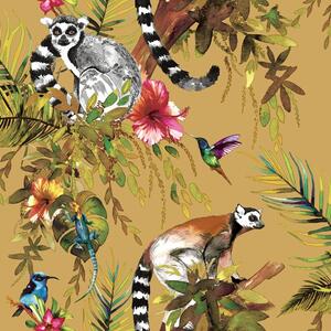 DUTCH WALLCOVERINGS Tapeta Lemur, kolor ochry