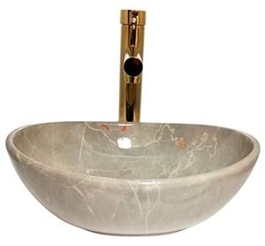 Umywalka nablatowa Estiva Eba Cashmere Marble owalna 41,5 x 34 x 14 cm kaszmirowy marmur 1 szt