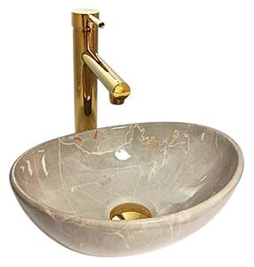 Umywalka nablatowa Estiva Eba Cashmere Marble owalna 41,5 x 34 x 14 cm kaszmirowy marmur 1 szt