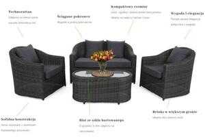 Zestaw mebli ogrodowych HOME & GARDEN Modena 224187 Szary