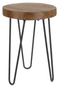 H&S Collection Stołek z metalowymi nogami, 30x42 cm