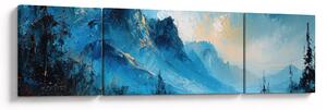 Obraz - Malowanie gór (170x50 cm)