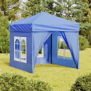 Składany namiot imprezowy ze ściankami, niebieski, 2x2 m