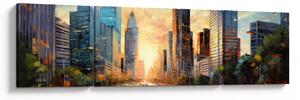 Obraz - Malowanie miasta (170x50 cm)