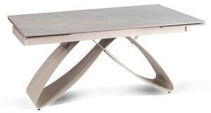 Stół Rozkładany Prostokątny LUIGI 160-240 cm Ceramiczny Szary Marmur/Kaszmir do Jadalni Nowoczesny