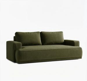 Sofa z Funkcją Spania CAMELIA Oliwkowa Boucle Nowoczesna