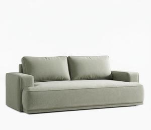 Sofa z Funkcją Spania CAMELIA Szara Boucle Nowoczesna