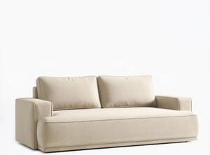 Sofa z Funkcją Spania CAMELIA Kremowa Boucle Nowoczesna
