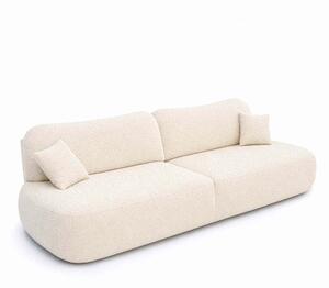 Sofa AVERIO Rozkładana Dwuosobowa Kremowa Boucle Nowoczesna
