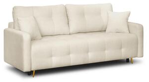 Sofa z Funkcją Spania SEUL Rozkładana Dwuosobowa Beżowa Boucle Nowoczesna