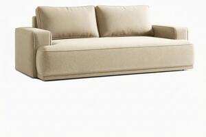 Sofa z Funkcją Spania CAMELIA Beżowa Boucle Nowoczesna