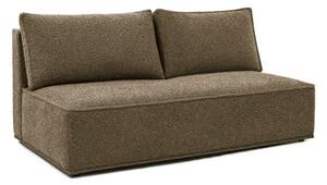 Sofa z Funkcją Spania MAVIA Brązowa Boucle Nowoczesna