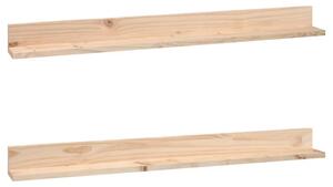 Półki ścienne, 2 szt., 110x11x9 cm, drewno sosnowe