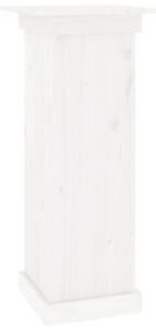 Kwietnik, biały, 40x40x90 cm, lite drewno sosnowe