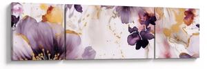 Obraz - Kwiaty akwarelowe (170x50 cm)