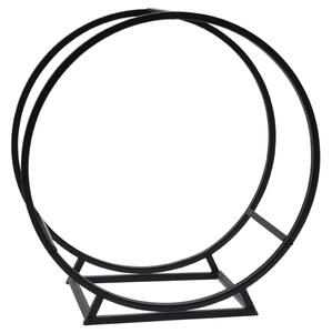 ProGarden Stojak na drewno, okrągły, 50x25x51,5 cm, czarny