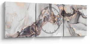 Obraz - Imitacja marmuru (z zegarem) (90x30 cm)